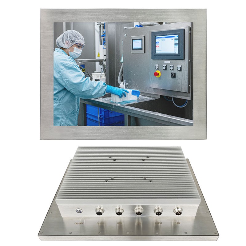 15 Inch Stainless Steel Panel PC Resistive Touch 8GB 128GB